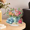 (US Local)DIY Flower Special Shaped Diamond Painting Desktop Ornaments Kit 