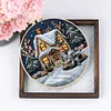Xmas House-DIY Embroidery Kit with Pattern Cotton Threads Needles Hoop 30*30cm/11.81*11.81in