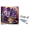 (US Local)Paint By Numbers Kit On Canvas DIY Oil Art Phalaenopsis Picture Decor40x40cm