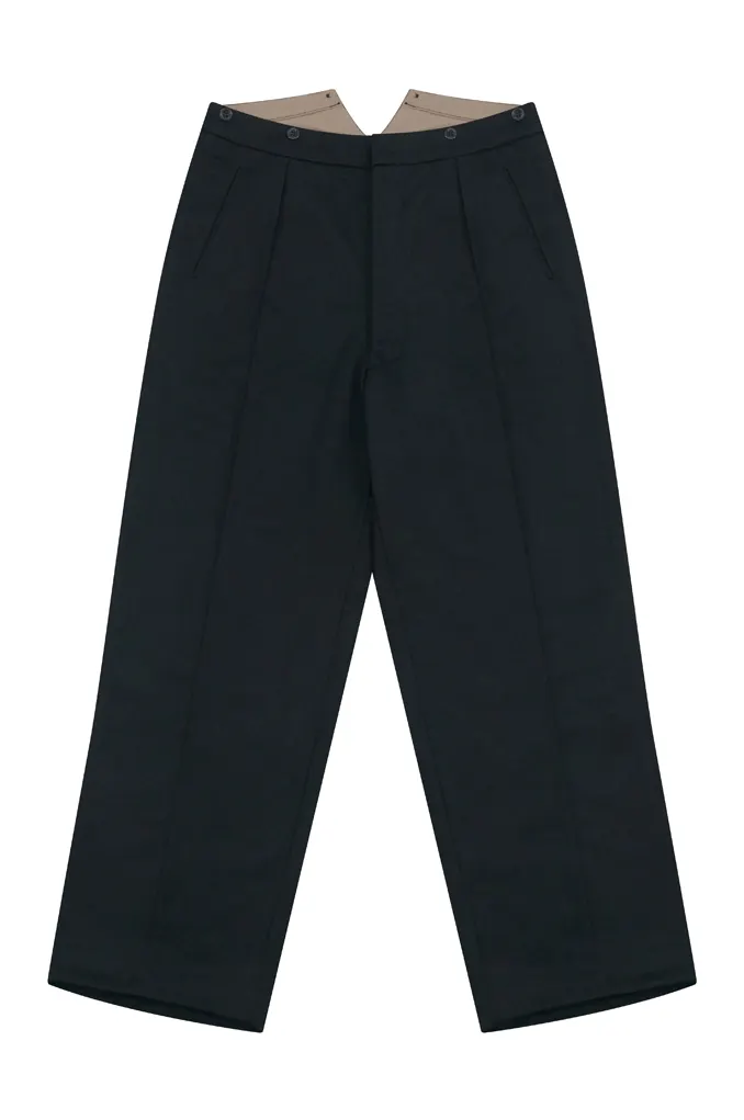   German Political Party Leader Black Gabardine Straight Trousers German-Uniform