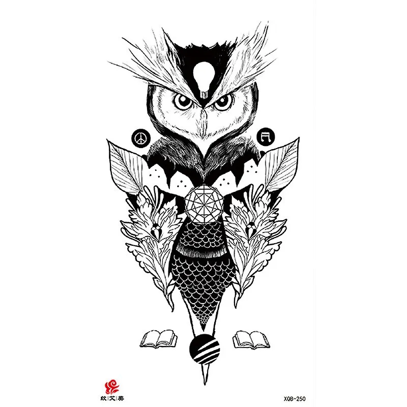 Sdrawing Temporary Sleeve Tatooo Stickers Tiger Lion Elephant Rose Flowertattoo Arm Body Art Fake Tatoo Male Female Black