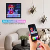 Smart Pixel Display, Programmable 32 x 32 LED Pixel Art Photo Frame APP Controlled Digital Clock Programmable Text Pattern Animation Wall Mount/Desktop Mount for Christmas Game Room Home Office Decoration