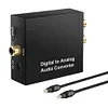 192KHz Digital to Analog Audio Converter SPDIF Optical to L/R RCA Converter