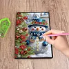 (US Local)50-Page A5 Snowman Diamond Painting Notebook for Adult Holiday Birthday Gift