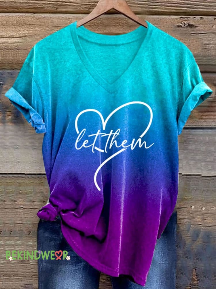 Women&rsquo;s Let Them Print Casual T-Shirt Picture 1 / S
