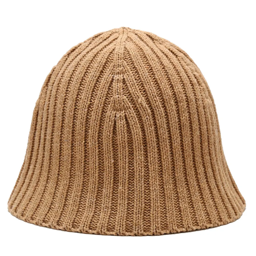 2020 Solid Color Women Winter Warm Knitted Basin Cap Japanese Bucket Fisherman Hat
