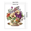 (Multi-Style) Flowers In Tea Cup - 18CT Stamped Cross Stitch 20*25cm/7.87*9.84in