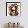【Limited Stock Sale】Flowers Butterfly Girl-Paint by Numbers Acrylic Paintingg 40*40CM(Watercolor)