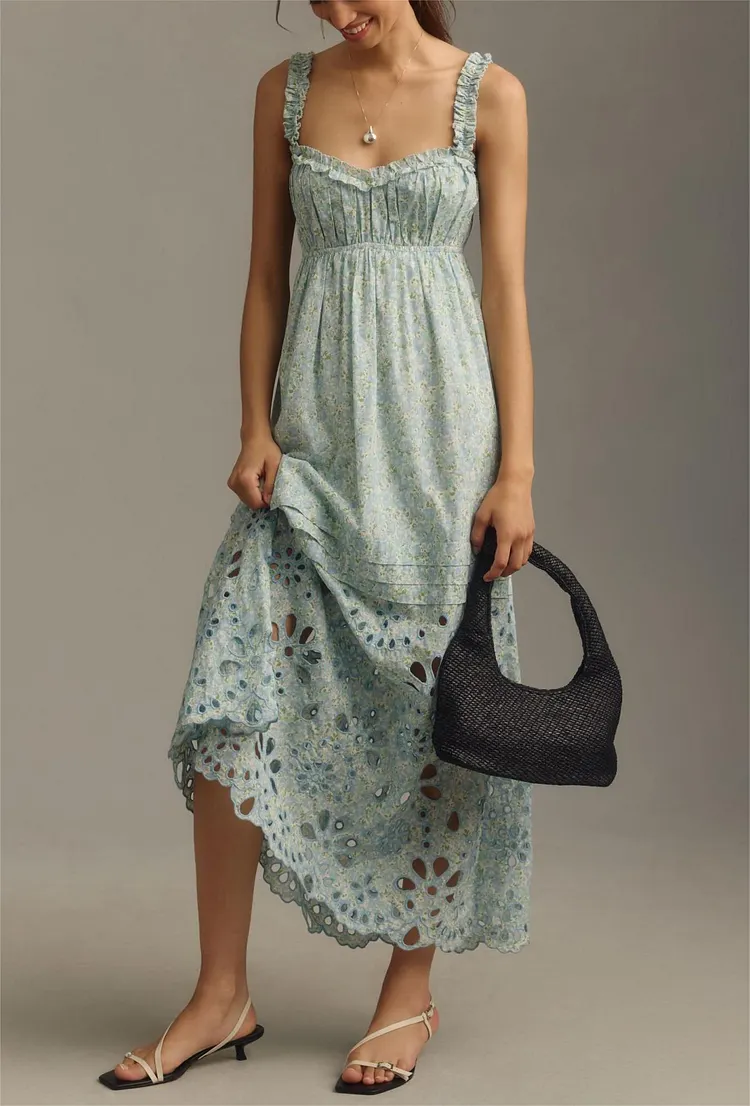Sweetheart Babydoll Maxi Dress