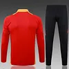 2024/2025 Bayern Munich Half-Pull Training Suit Red（Yellow collar）Football Shirt 1:1 Thai Quality