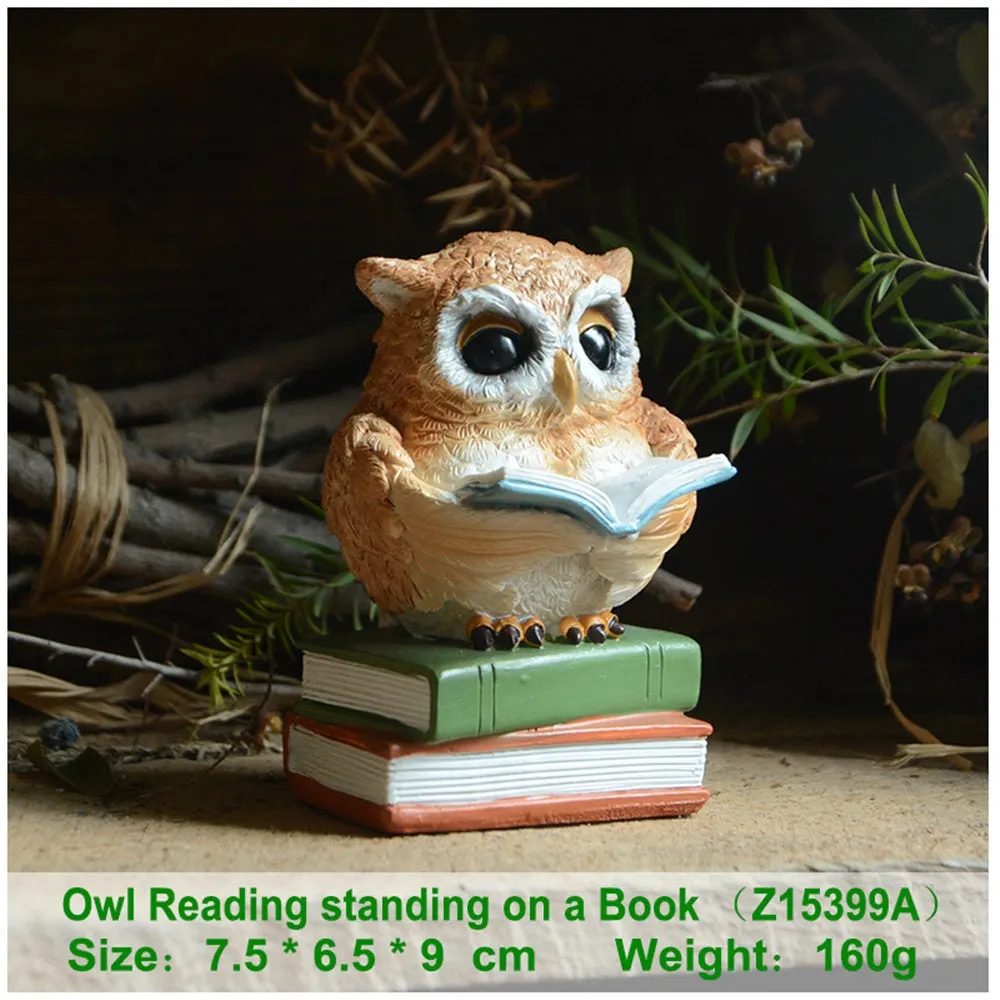 Everyday Collection Owl animal Figurine Modern Crafts home Decoration accessories miniature garden tabletop Shelves ornament