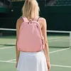 Women Nylon Racket Backpack Waterproof Tennis Badminton Bag & Shoe Compartment