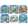 (US Local)6pack Xmas Car-Special Shaped Diamond Painting Kit(30x30cm)