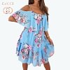 Wiosenna nowa sukienka na ramiączkach z falbanką Gucci&reg;