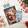 (US Local)Santa Claus A5 Size Diamond Painting Notebook Set with 4Pcs Bookmark Gift