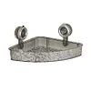 Glacier Pattern Transparent Shower Storage Rack Punch-Free Suction Cup Shelf