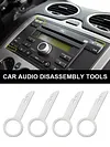4Pcs Audio Sound Remover Key CD DVD Car Radio Install Disassembly Tool for Skoda