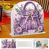 Acrylic Napkin Holder Diamond Painting Kit for Home Table Decor (Purple Bag)
