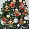 8Pcs Double Side Effect Acrylic Special Shaped Christmas Theme Xmas Trees Hanging Pendant Kits
