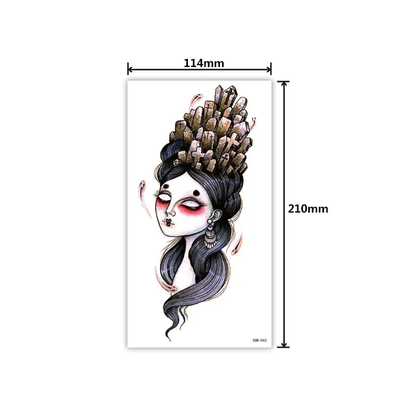 Tattoo Applique Arm Men and Women Small Full Arm Waterproof Tattoo Sticker Symbol Totem Animal Skull Text Tattoo Sticker