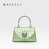 BAFELLI 2024 WOMEN'S NEW BAG ORIGINAL DESIGNER LUXURY BRAND CAT CASUAL STYLE TREND PURSE CROCODILE LEATHER HANDBAGS