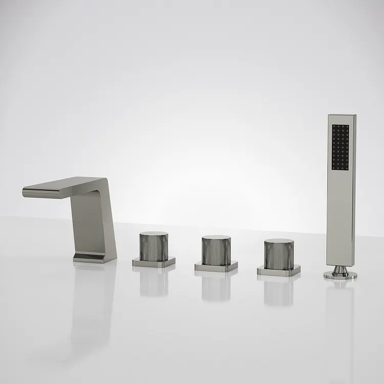 EVERSTEIN Deck Mount Bathtub Faucet with Hand Shower in Chrome SFS1009-CH