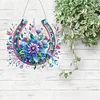 (US Local)Acrylic Special Shape Flowers Horseshoe 5D DIY Diamond Painting Dots Pendant