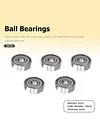10pcs Pulley Wheel Ball Bearings 6x19x6mm 626zz Carbon Steel Miniature Bearings
