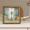 Diamond Painting Wooden Double-Sided Dragonfly Ornaments Kit with Photo Frame Desktop
