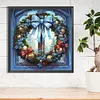 Diamond Painting-DIY Full Round Drill Stained Glass Christmas Wreath