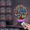 Acrylic Double Sided Butterfly Tree Of Life Diamond Painting LED Night Light Kit