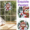 (US Local) DIY Xmas Diamond Painting Ornament with Clock Function Creative Craft