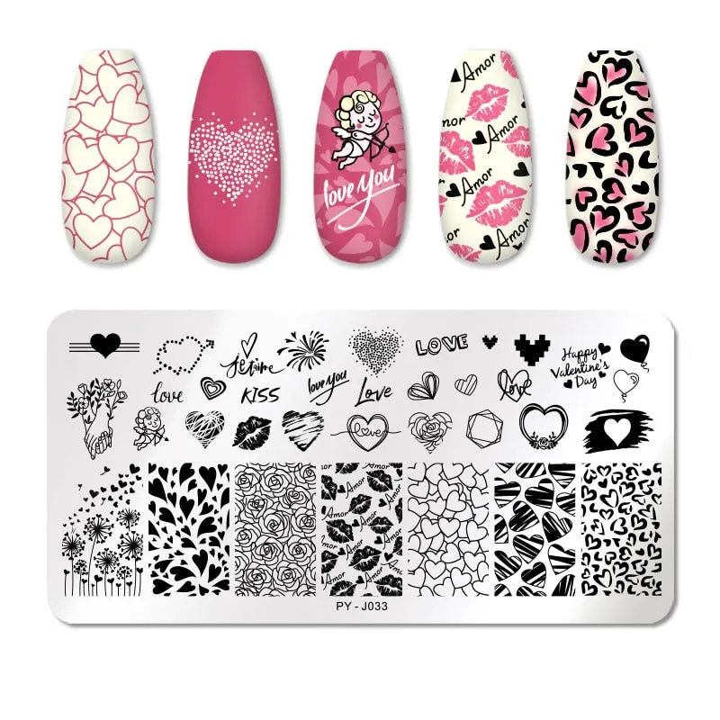 PICT YOU Nail Stamping Plates Flower Plant Pattern Nail Art Plate Stencil Stainless Steel Line Pictures Theme Image Plates Mold-Nail Inspo