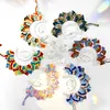 DIY Bohemian Macrame Suncatcher Handmade Hanging Decor Craft Kit Wear Resist Hand Woven Crystal Moon Pendant Braided Sun Catcher Crystals Charm For Home Decor Gift Office