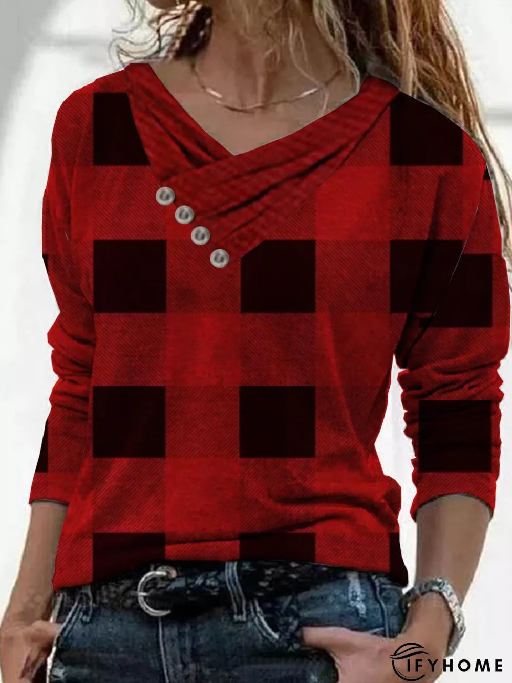 Christmas Xmas Long Sleeve Printed Top | IFYHOME