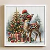 Snowman and Reindeer - 18CT Stamped Cross Stitch - 30*30cm - Animal Xmas