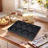 8-Hole Egg Burger Machine Reusable Meat Fryer Plate Bread Mold Pan for Gas Oven