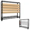 [US Local Warehouse] Fabric Roll Storage Rack with Wheel Large Textile Fabric Display Rack Floor-To-Ceiling Adjustable Hanging Rod Bracket Display Shelf Movable Organizer Holder for Curtain/Wallpaper/Tablecloth