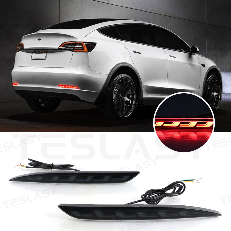 Model 3/Y A8 Style Rear Bumper Reflectors Tail Light