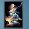(US Local)Paint By Numbers Kit On Canvas DIY Oil Art Moon Picture Home Wall Decor40x60cm