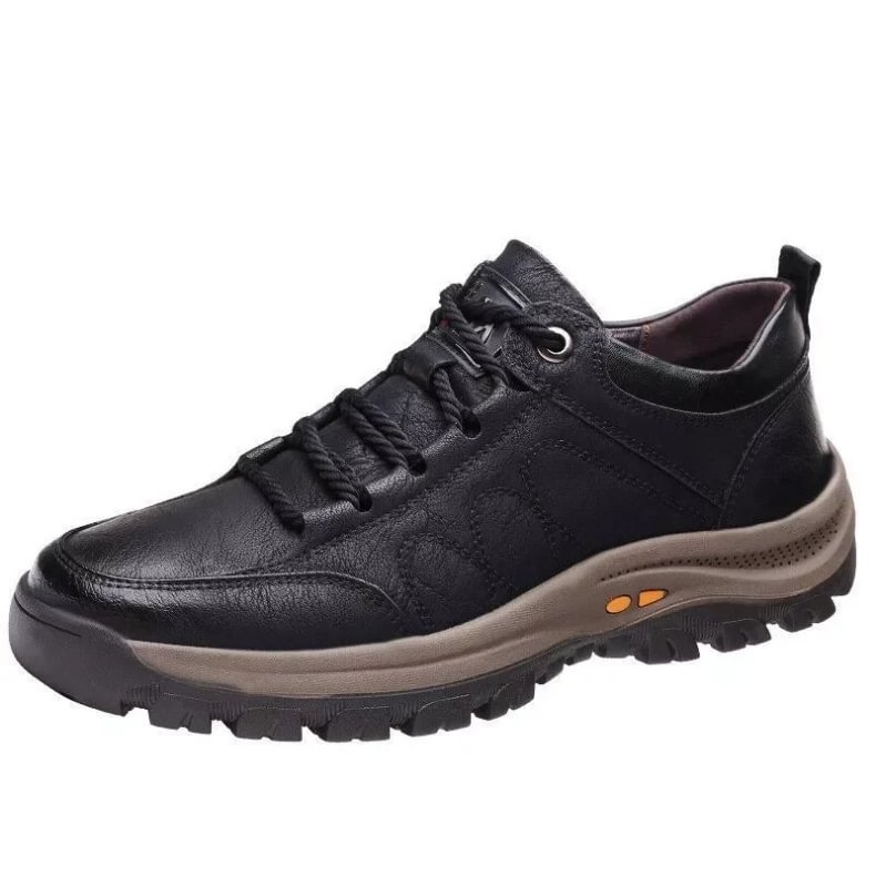  Men's Casual Hand Stitching Leather Arch Support Shoes