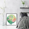 Round Flower-Lupine-14CT Stamped Cross Stitch Egyptian Cotton 30*35cm/11.81*13.78in