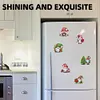 (US Local)6PCS  Xmas DIY Crystal Refrigerator Magnet for Decor (Christmas Gnome)