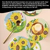 6Pcs/set Diamond Painting Flower Coaster Cup Cushion Home Decor