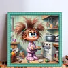 Girl In Kitchen-11CT Stamped Cross Stitch 40*40cm/15.75*15.75in