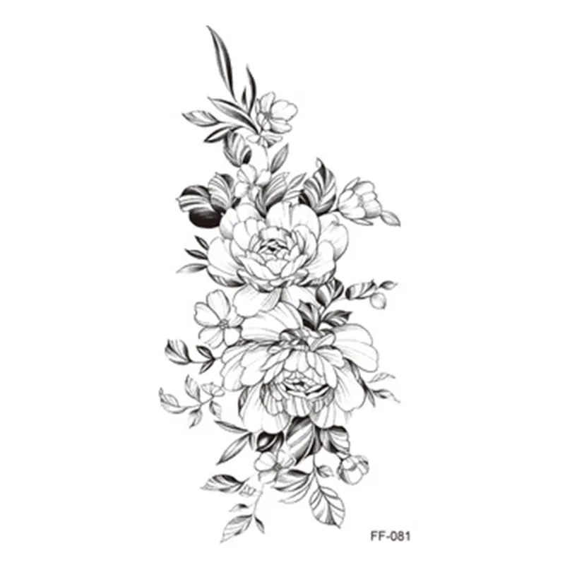 Large Body Art Arm Sleeves Snake Flower Temporary Tattoo Sticker Fast Rock Tattoo Women Waist Bracelet Fake Flash Tatoos Totem