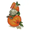 Orange Gnome -  11CT Partial Beaded Cross Stitch Kit(25x35cm)