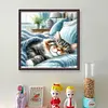 (Counted/Stamped)Cat Sleeping Under The Quilt-11CT Cross Stitch 40*40cm/15.75*15.75in