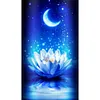 >SALE<5D DIY Diamond Painting Moon White Lotus Kits Full Round Drill Wall Decor Art