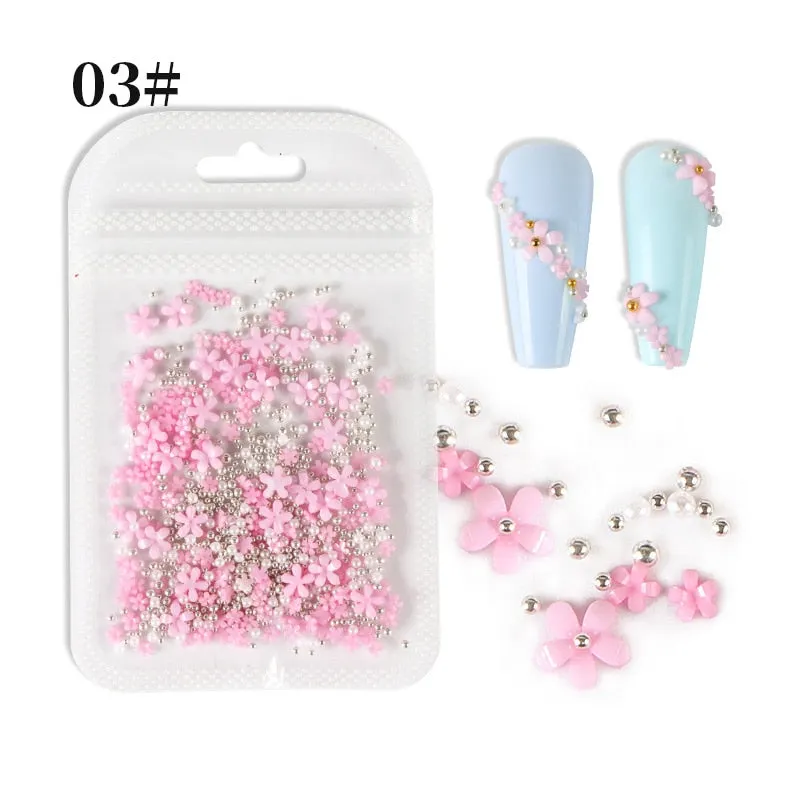48pcs Mixed Size Aurora Little Bear Nail Art Accessories Resin Kawaii Bear Stereo FlatBack 3D Fashion Fingernail DIY Decoration-Nail Inspo